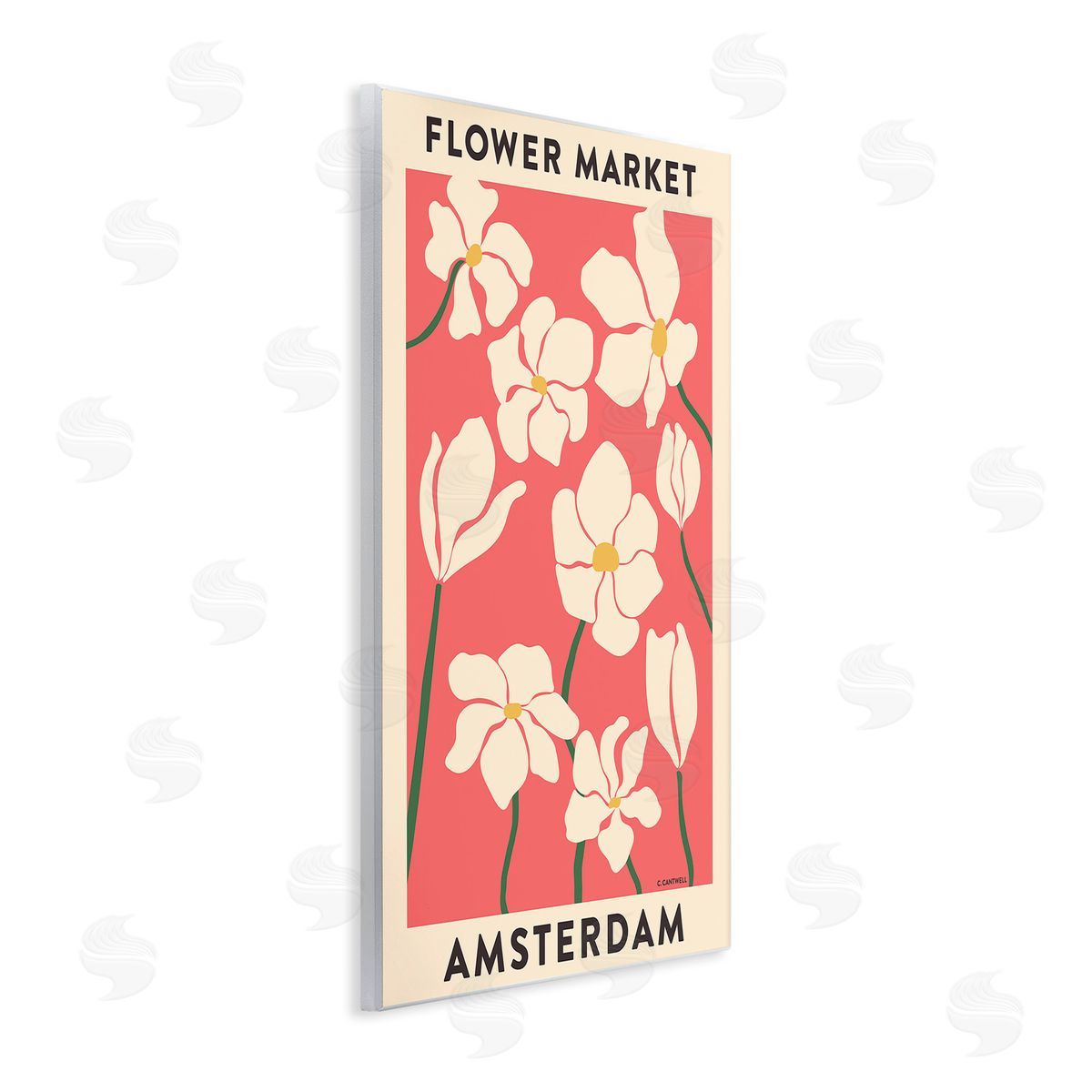Carrie Cantwell Amsterdam Flower Market Wooden Wall Plaque Art Print