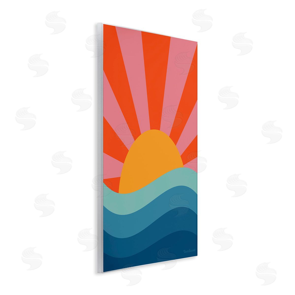 Carrie Cantwell Sun Rays on Sea Wooden Wall Plaque Art Print