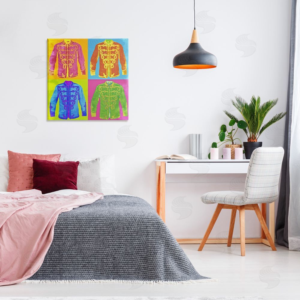 Graffitee Studios Modern Hue Jackets Canvas Wall Art Print in Room
