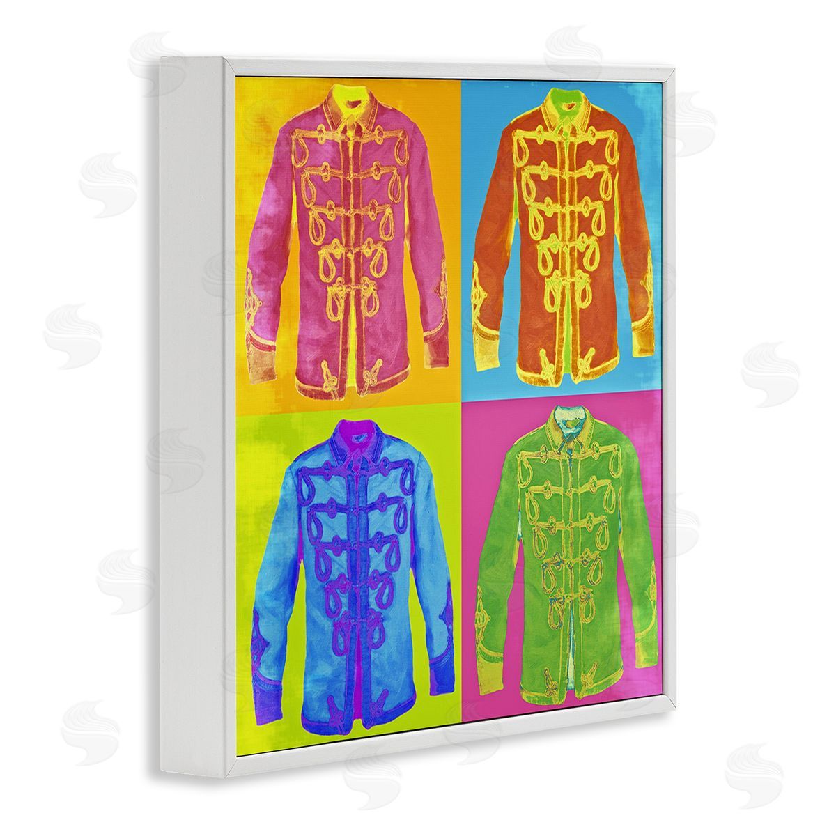 Graffitee Studios Modern Hue Jackets White Framed Giclee Wall Art Print