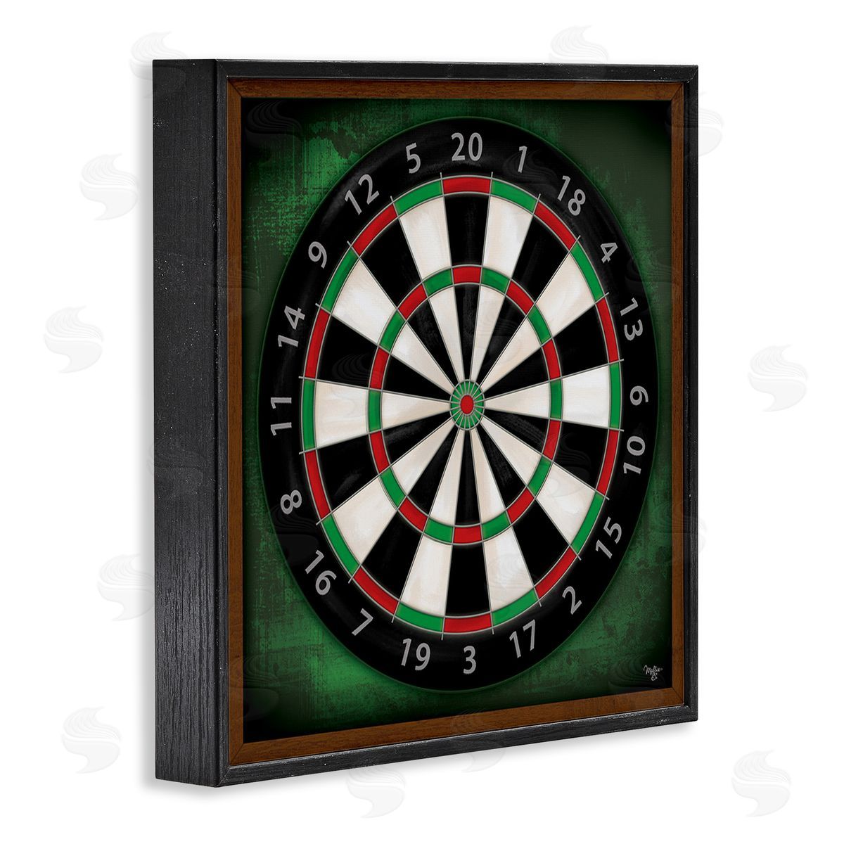Mollie B. Traditional Darts Game Black Framed Giclee Wall Art Print