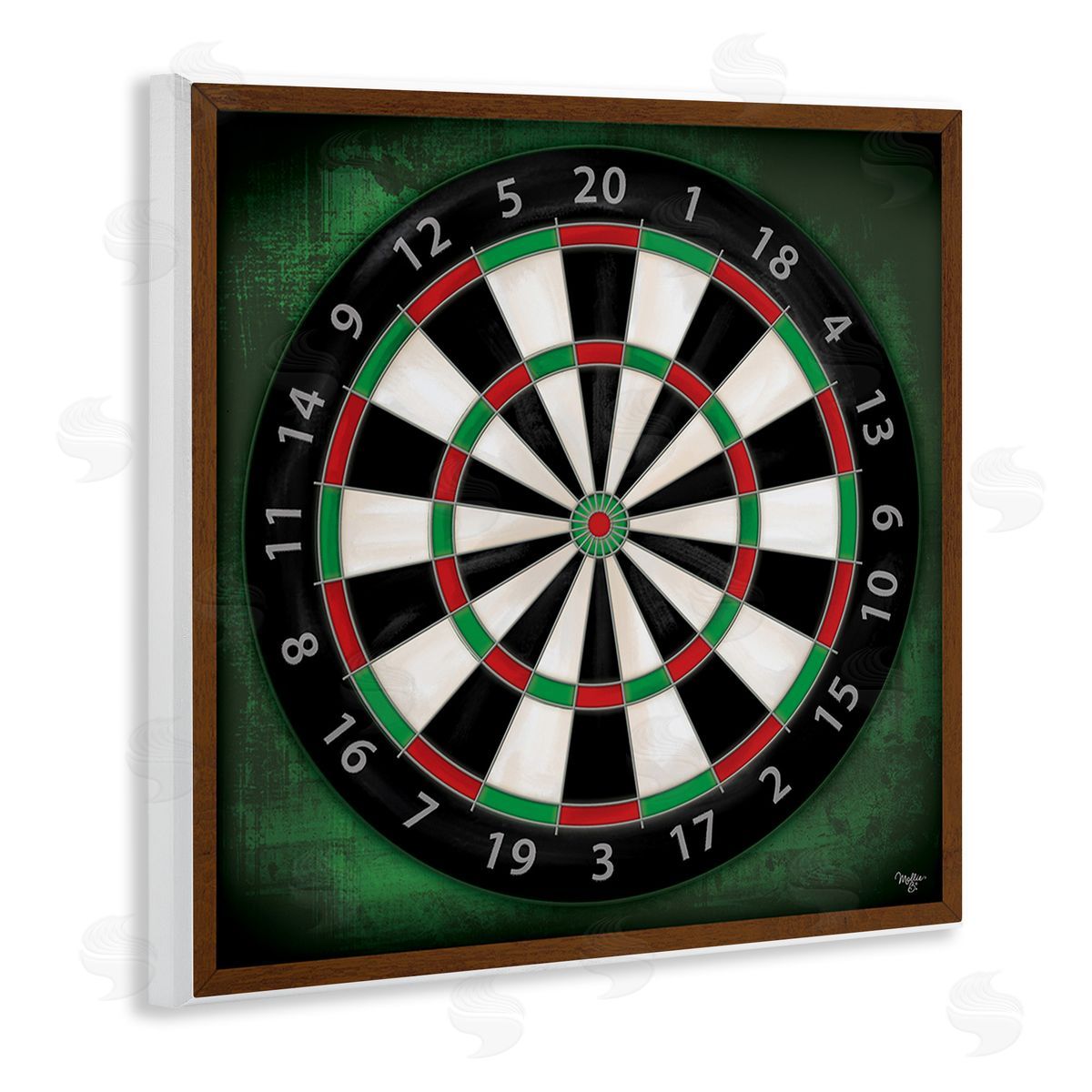 Mollie B. Traditional Darts Game Wooden Wall Plaque Art Print