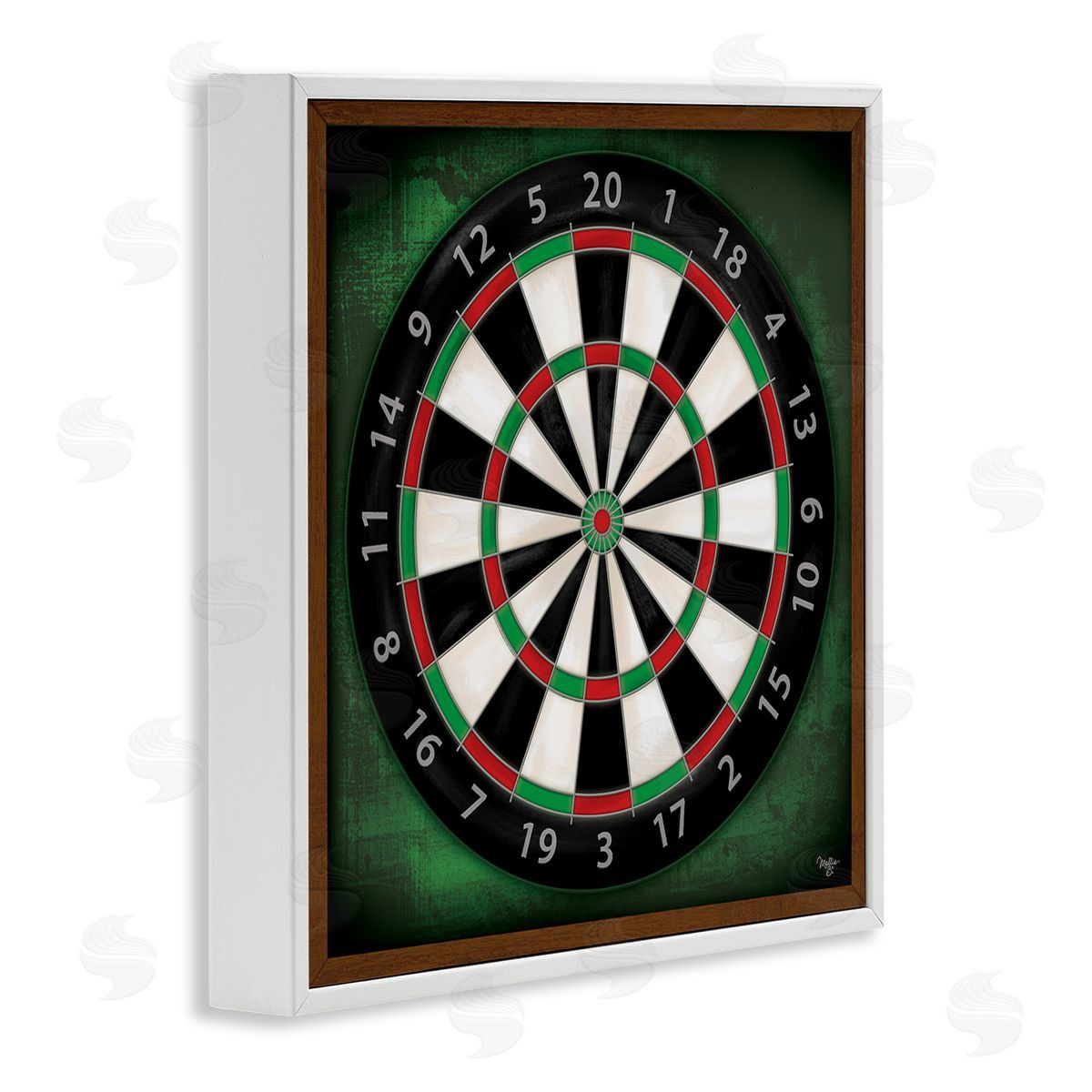 Mollie B. Traditional Darts Game White Framed Giclee Wall Art Print