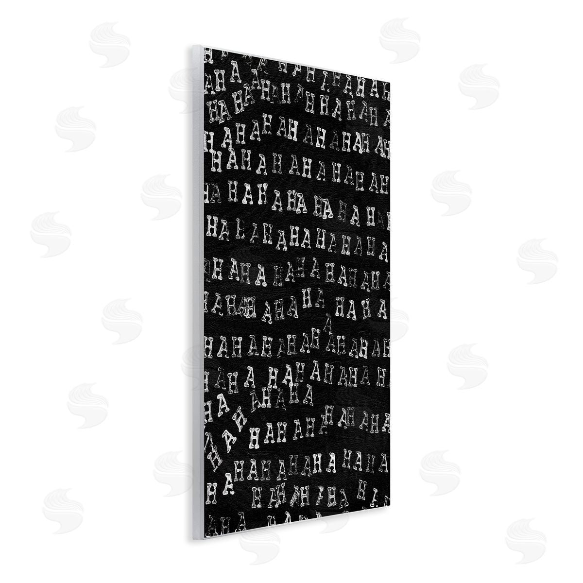 Jodi Fuchs Haha Typography Pattern Wooden Wall Plaque Art Print