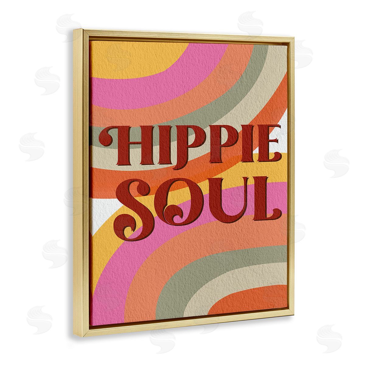 Regina Moore Hippie Soul Patterned Gold Floating Frame Canvas Wall Art Print