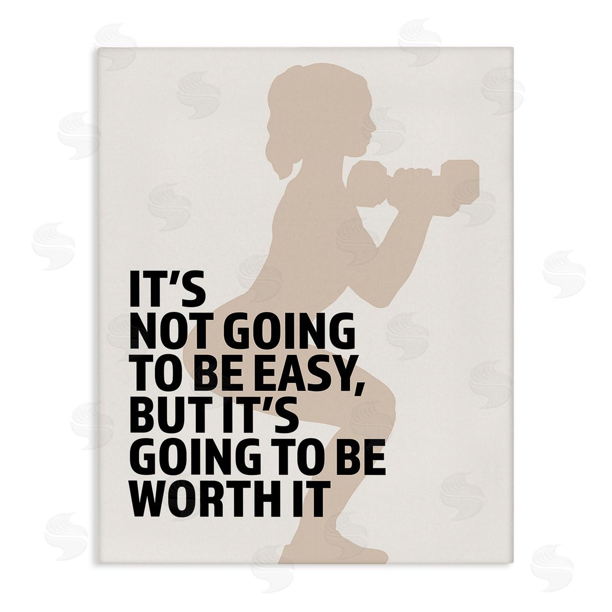 Victoria Barnes Not Easy But Worth It Canvas Wall Art Print