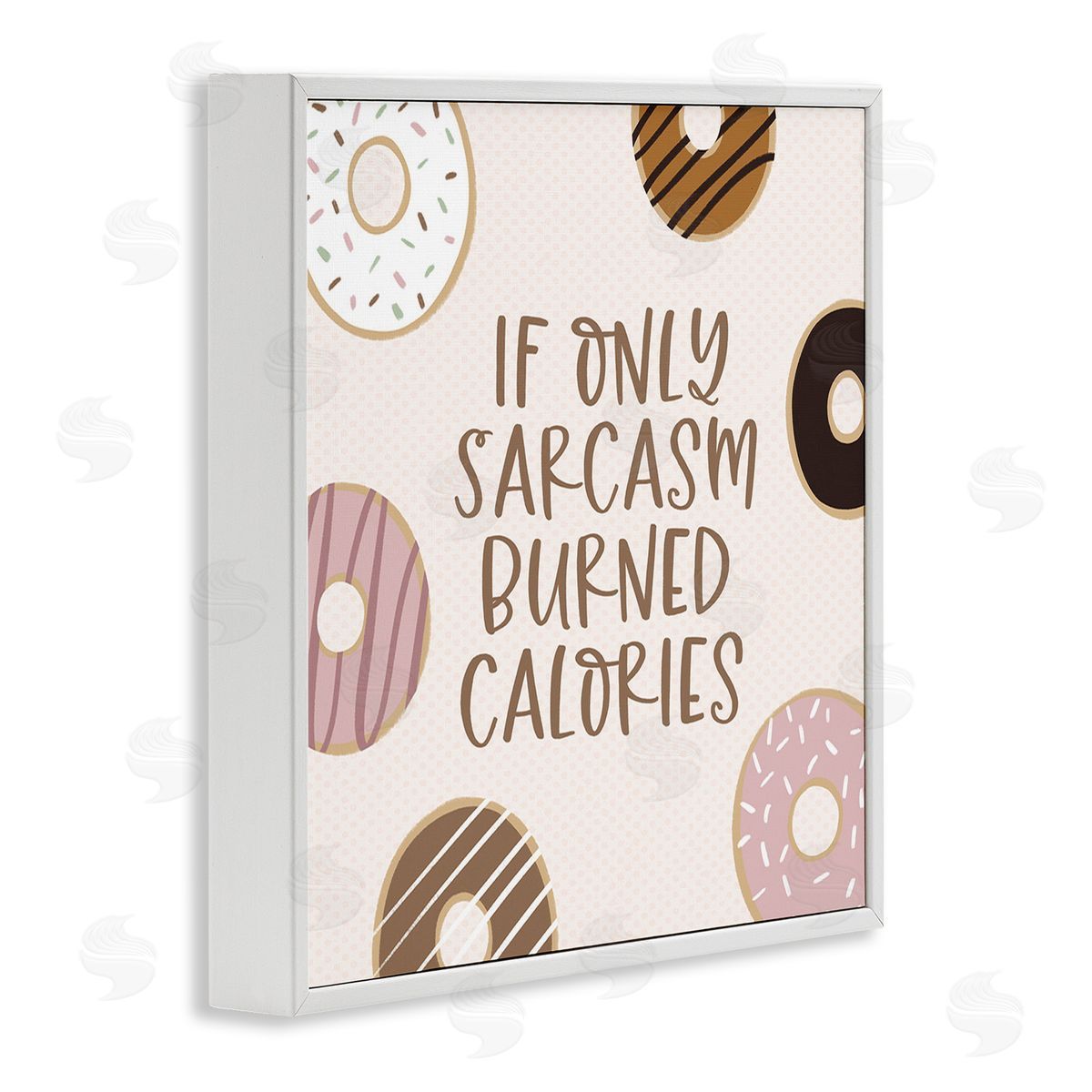 Lady Louise Designs Sassy Sarcasm Burning Calories White Framed Giclee Wall Art Print