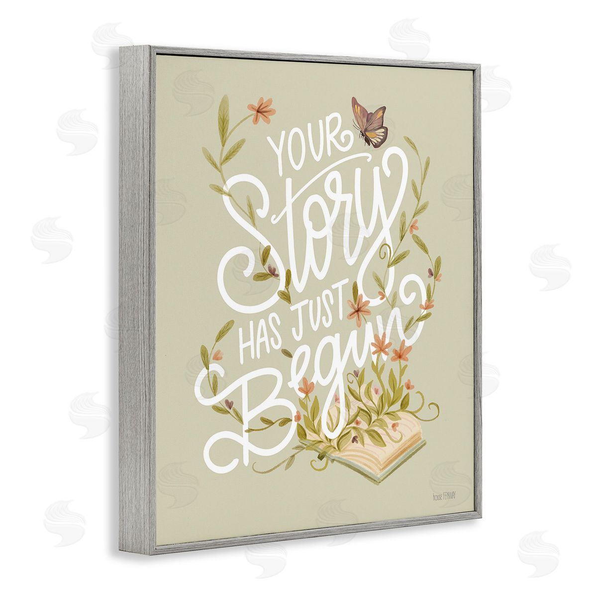 House Fenway Your Story Inspirational Gray Framed Giclee Wall Art Print