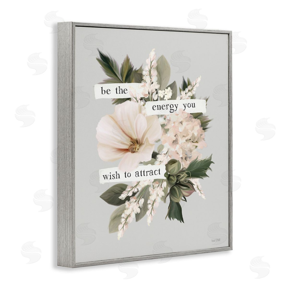 House Fenway Inspirational Be The Energy Gray Framed Giclee Wall Art Print