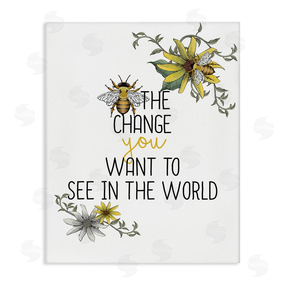 Kim Allen Bee The Change Canvas Wall Art Print