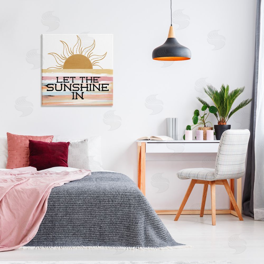 Kim Allen Let Sunshine In Canvas Wall Art Print in Room