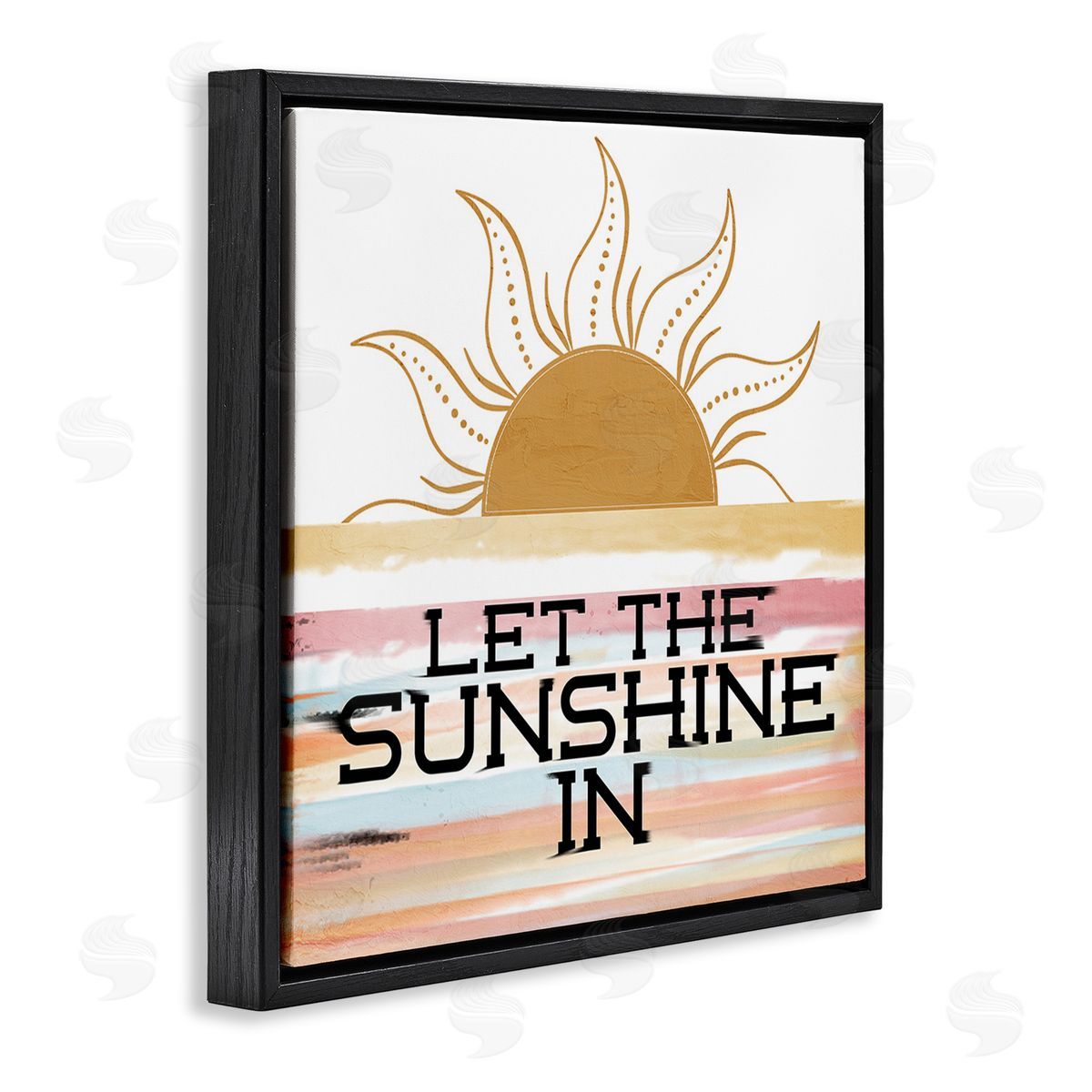 Kim Allen Let Sunshine In Black Floating Frame Canvas Wall Art Print