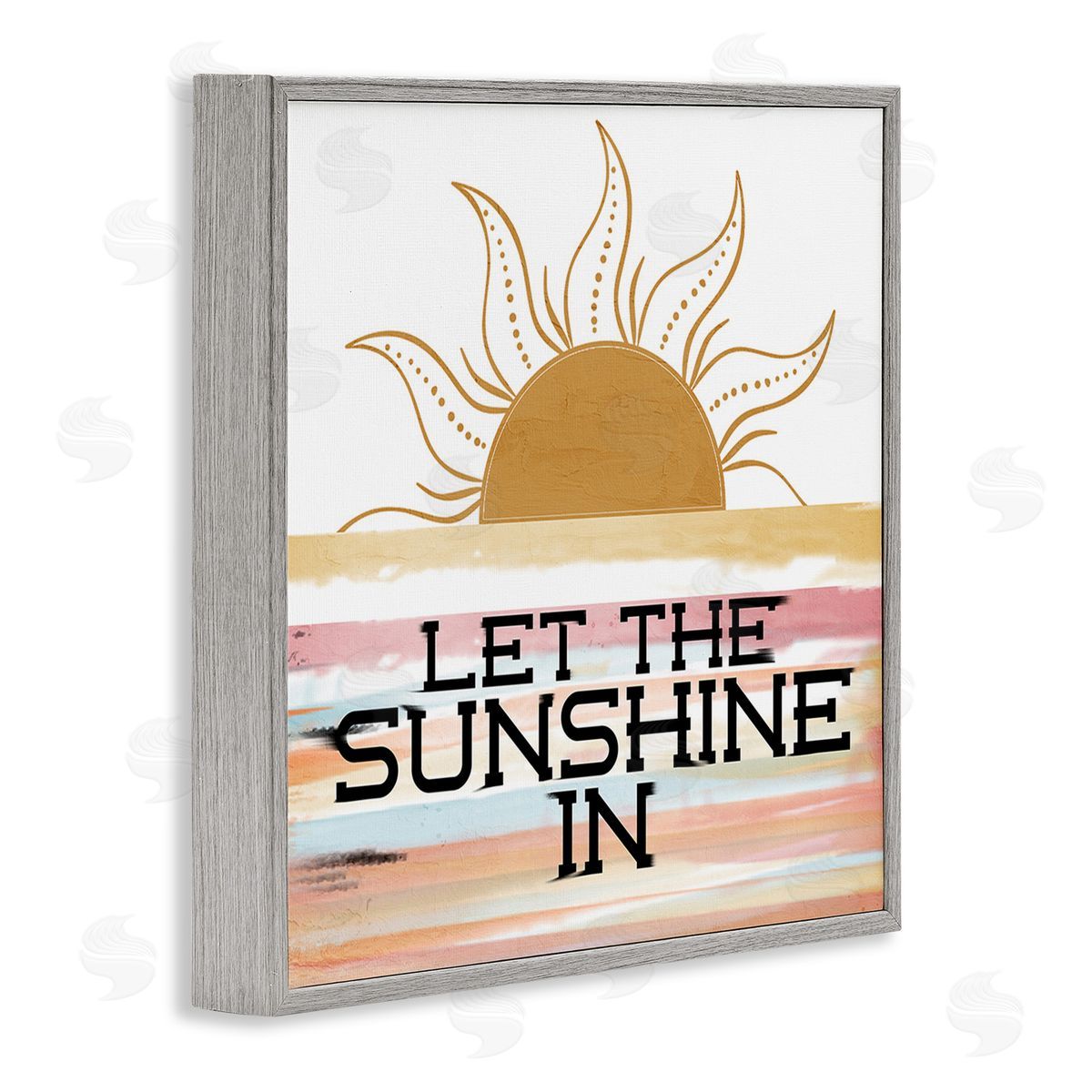 Kim Allen Let Sunshine In Gray Framed Giclee Wall Art Print