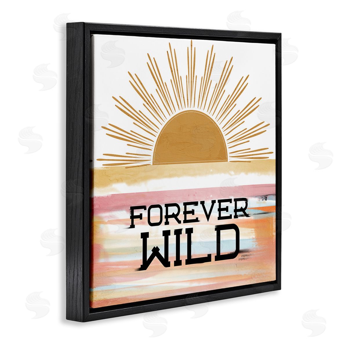 Kim Allen Forever Wild Sun Rays Black Floating Frame Canvas Wall Art Print