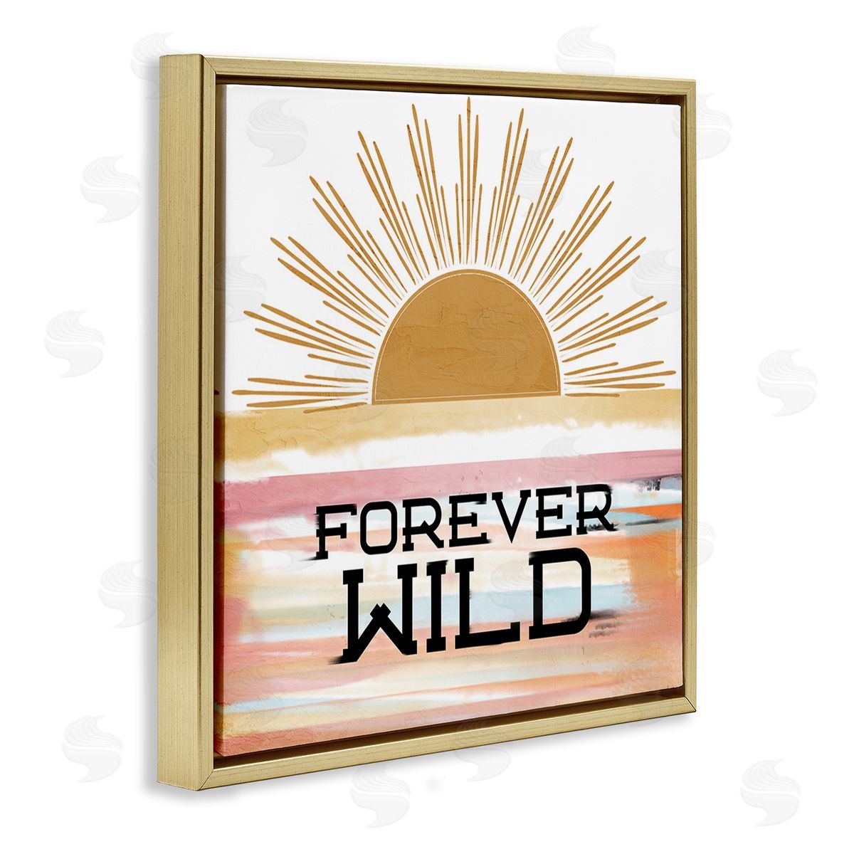 Kim Allen Forever Wild Sun Rays Gold Floating Frame Canvas Wall Art Print
