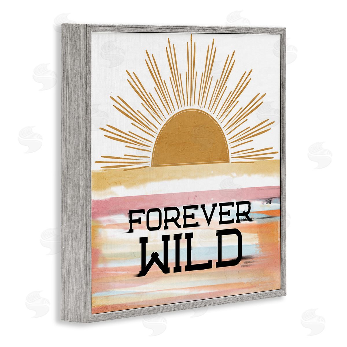Kim Allen Forever Wild Sun Rays Gray Framed Giclee Wall Art Print