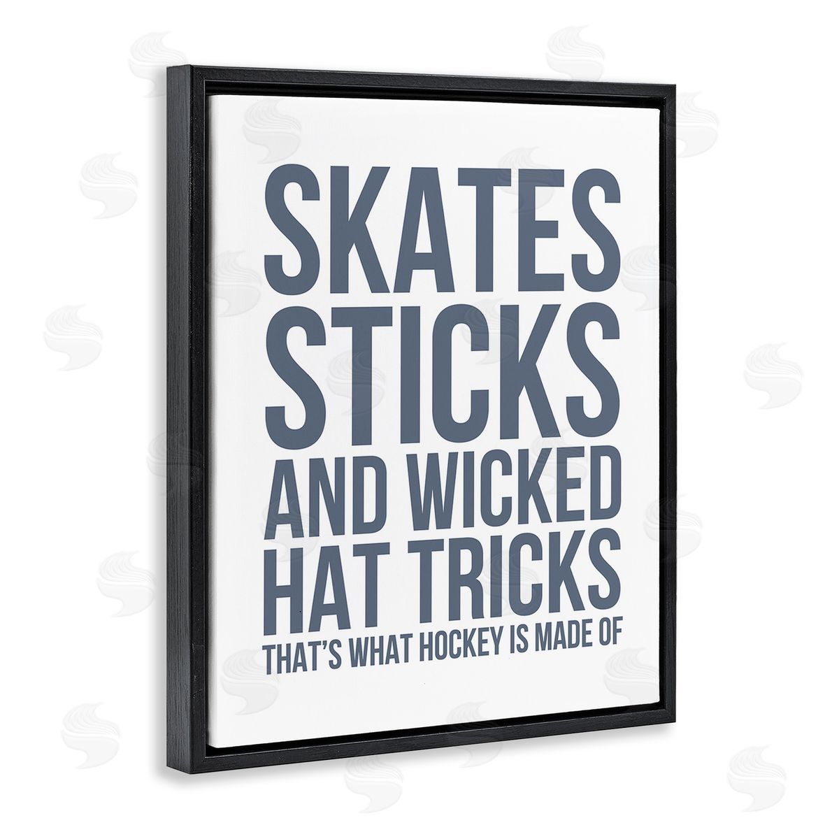 Leah Straatsma What Hockey Is Made Of Black Floating Frame Canvas Wall Art Print
