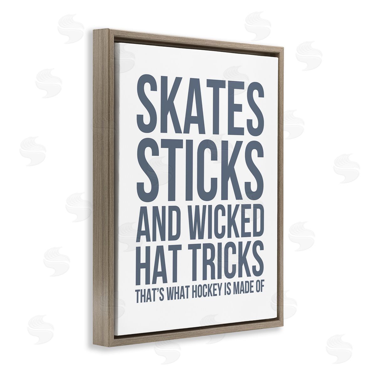 Leah Straatsma What Hockey Is Made Of Brown Floating Frame Canvas Wall Art Print