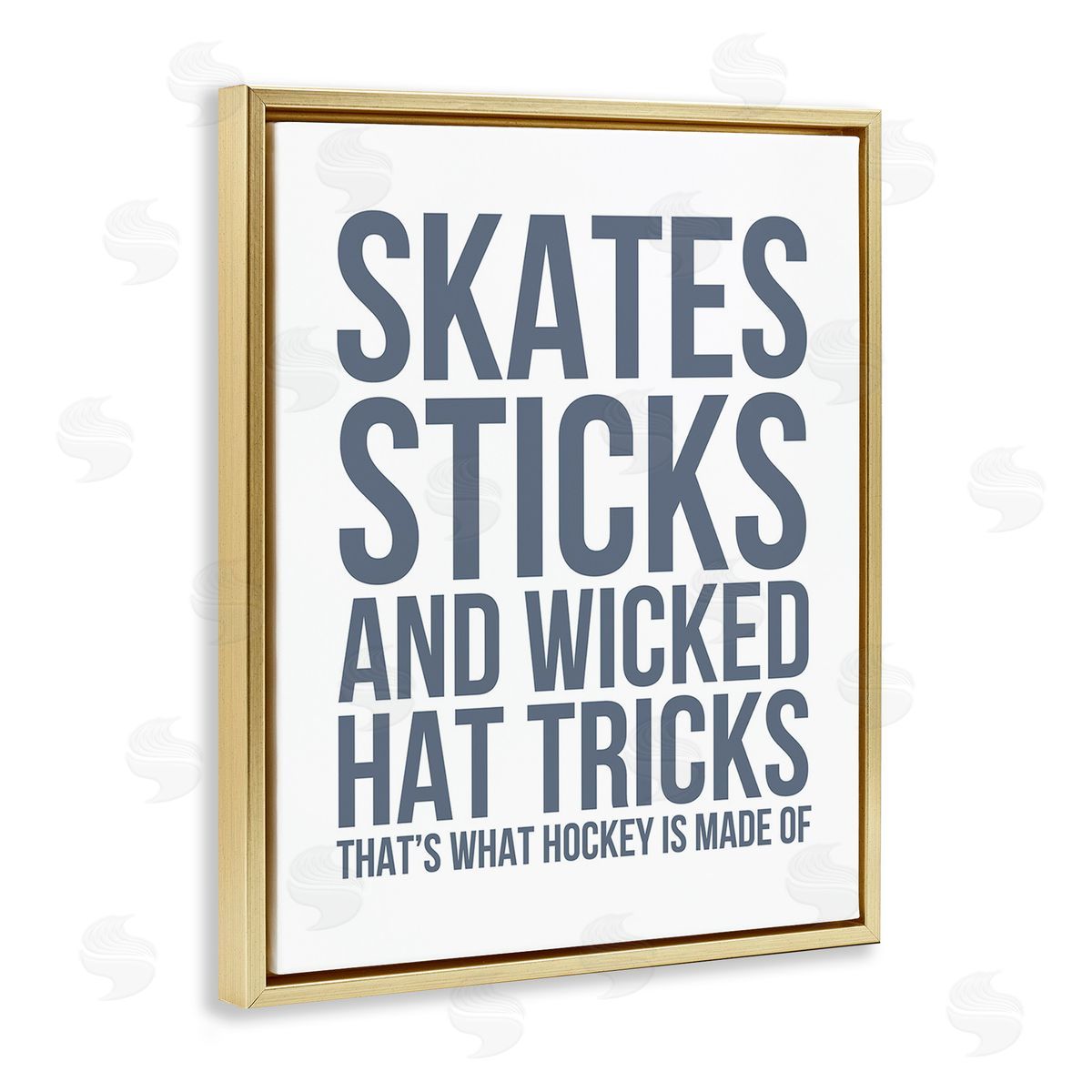 Leah Straatsma What Hockey Is Made Of Gold Floating Frame Canvas Wall Art Print