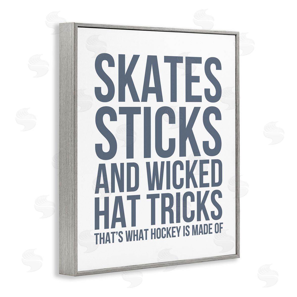 Leah Straatsma What Hockey Is Made Of Gray Framed Giclee Wall Art Print