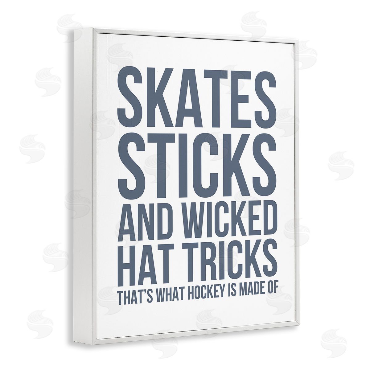 Leah Straatsma What Hockey Is Made Of White Framed Giclee Wall Art Print