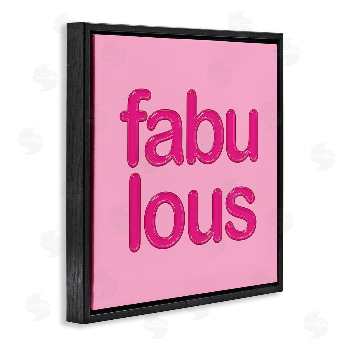 Martina Pavlova Bold Pink Fabulous Black Floating Frame Canvas Wall Art Print