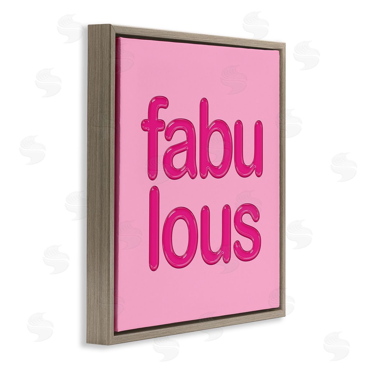 Martina Pavlova Bold Pink Fabulous Brown Floating Frame Canvas Wall Art Print