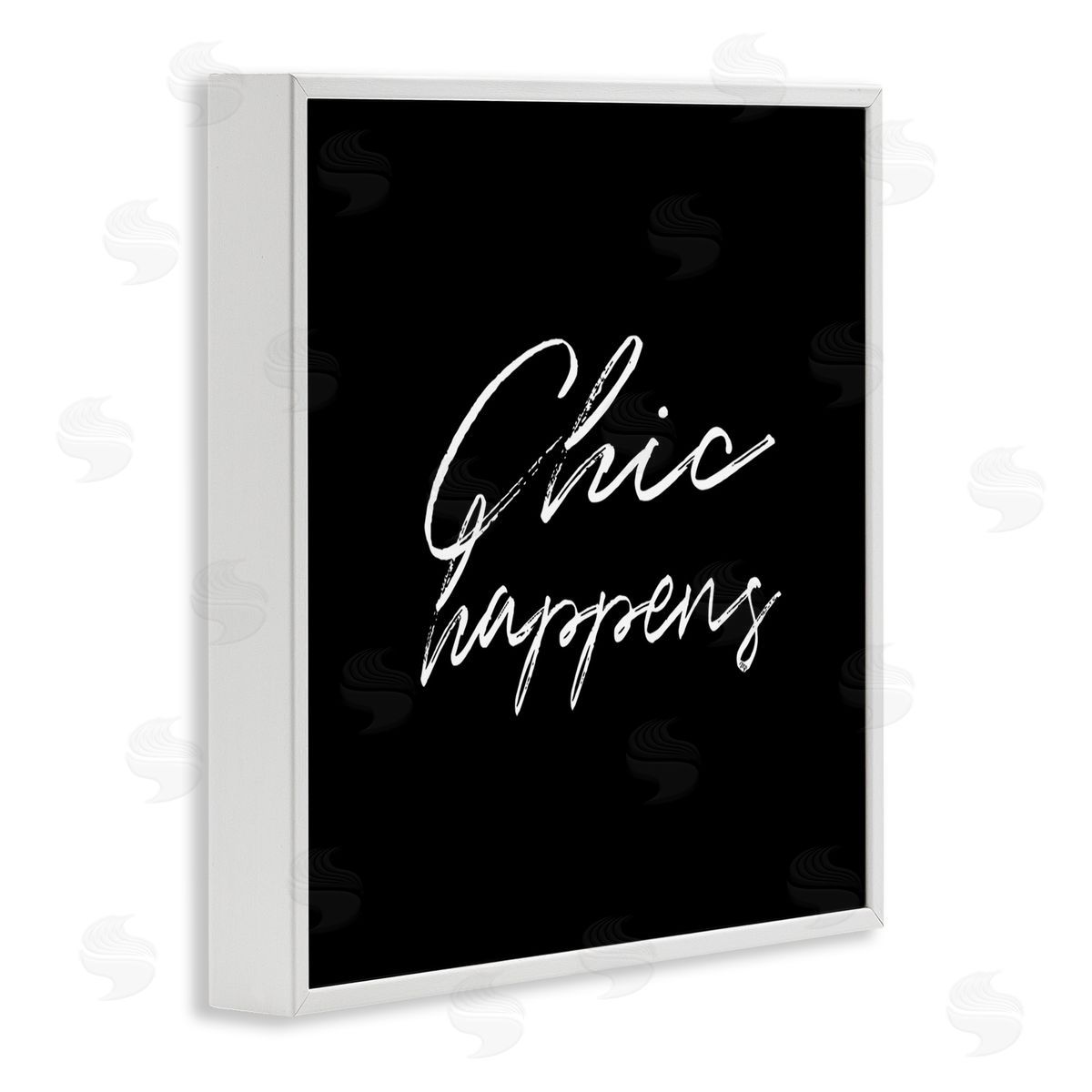 Martina Pavlova Chic Happens on Black White Framed Giclee Wall Art Print