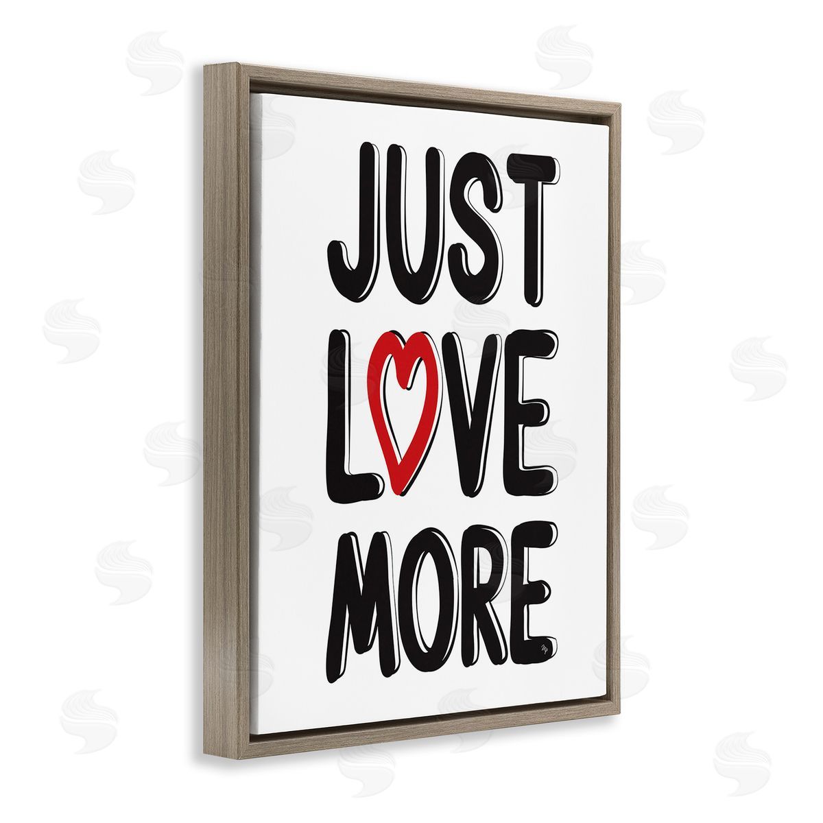 Martina Pavlova Just Love More Brown Floating Frame Canvas Wall Art Print