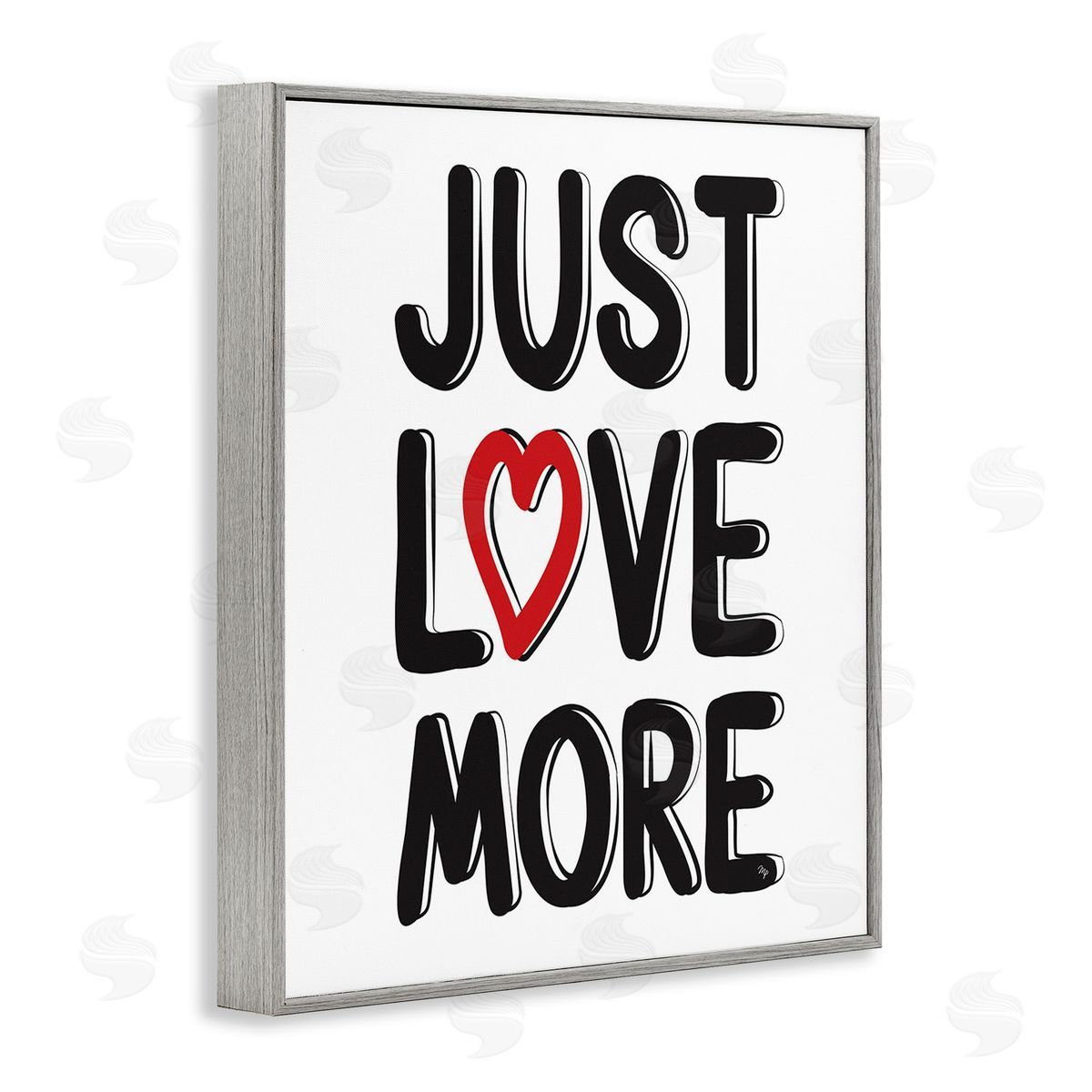 Martina Pavlova Just Love More Gray Framed Giclee Wall Art Print