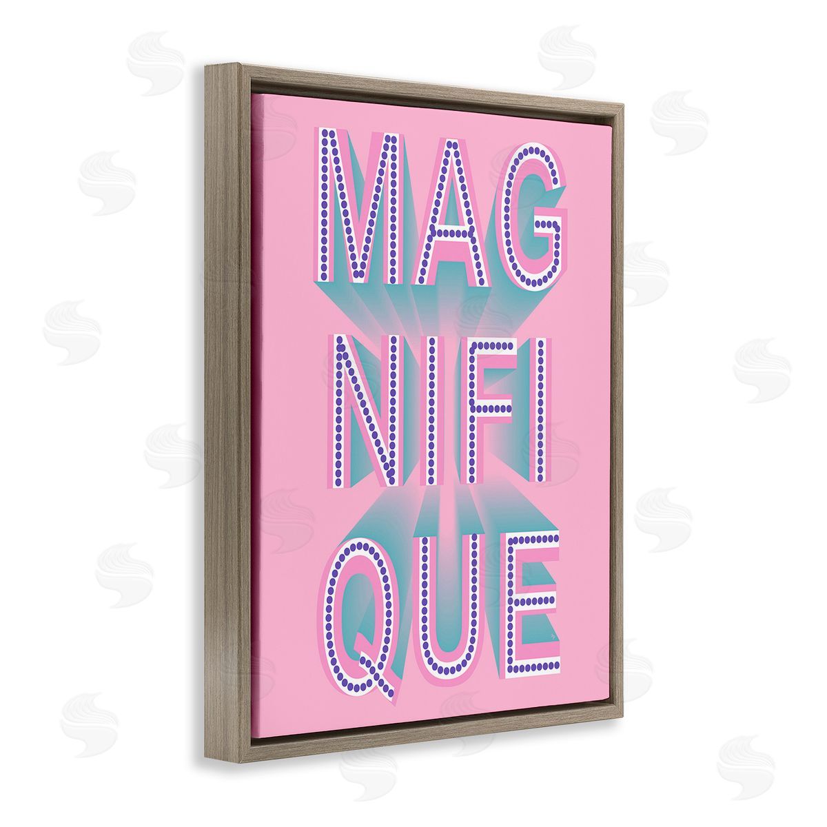 Martina Pavlova French Abstract Magnifique Brown Floating Frame Canvas Wall Art Print