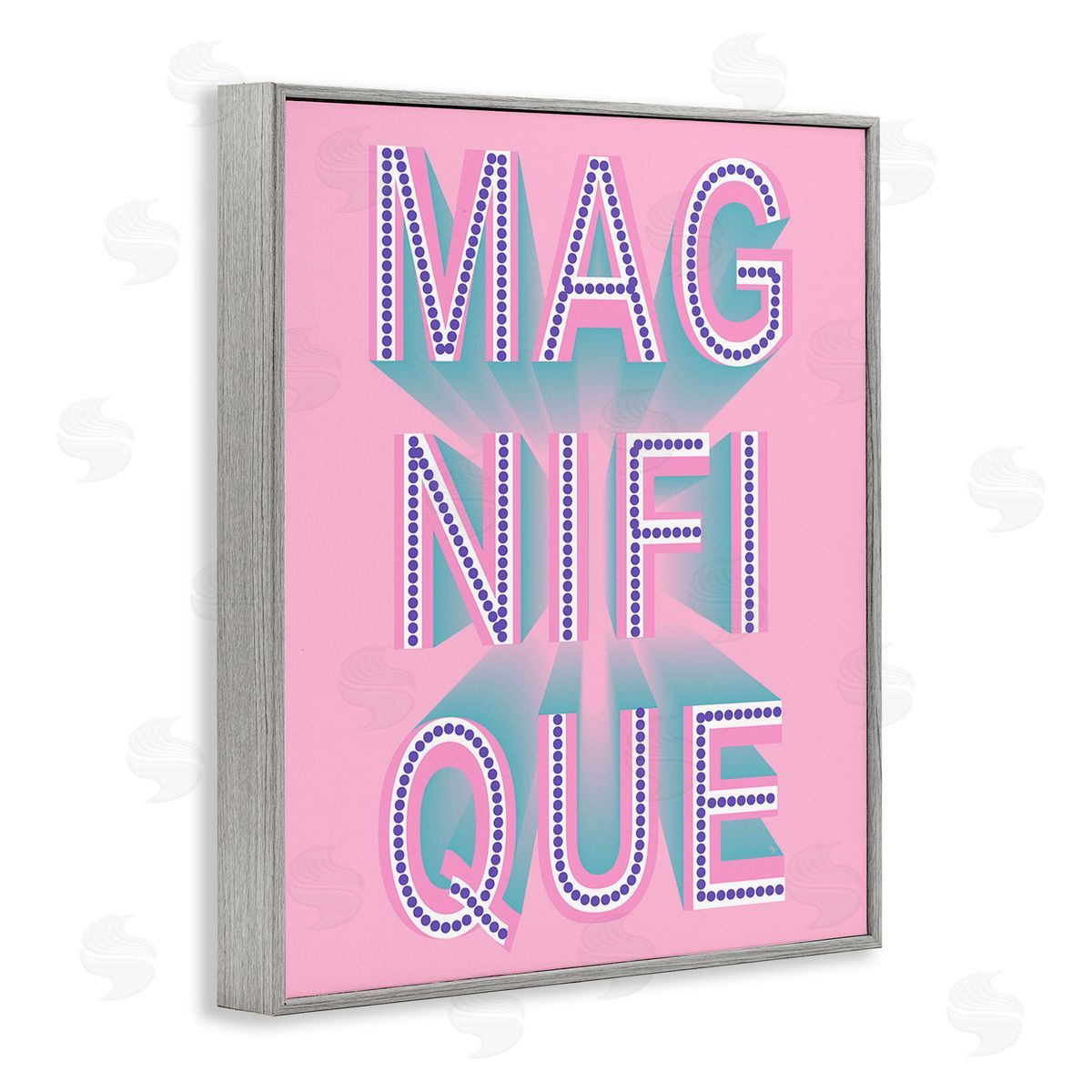 Martina Pavlova French Abstract Magnifique Gray Framed Giclee Wall Art Print