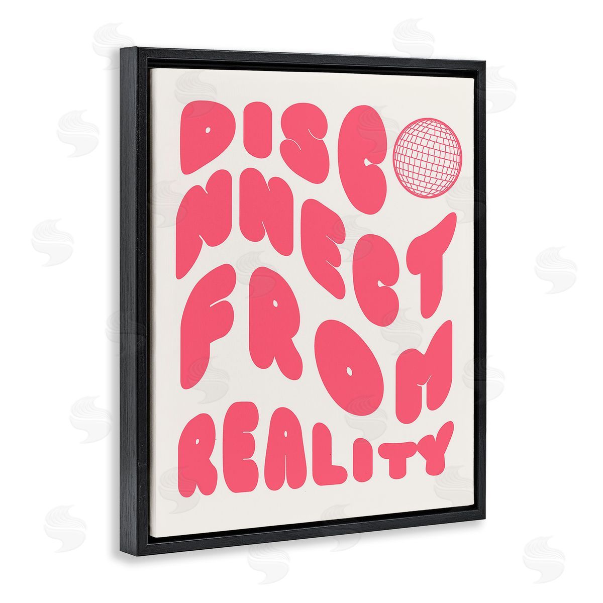 Stupell Studio Disconnect From Reality Black Floating Frame Canvas Wall Art Print
