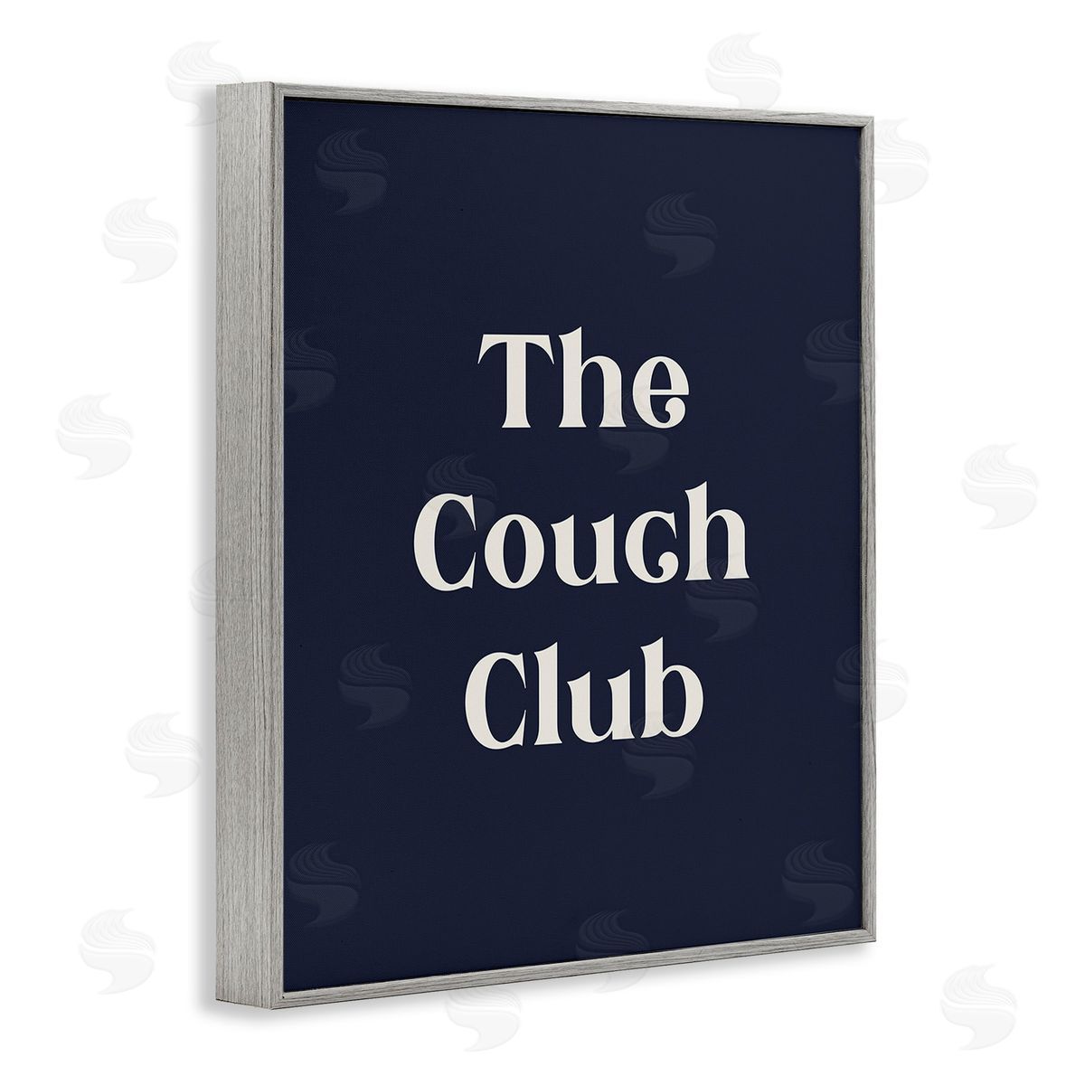 Stupell Studio Couch Club Phrase Gray Framed Giclee Wall Art Print