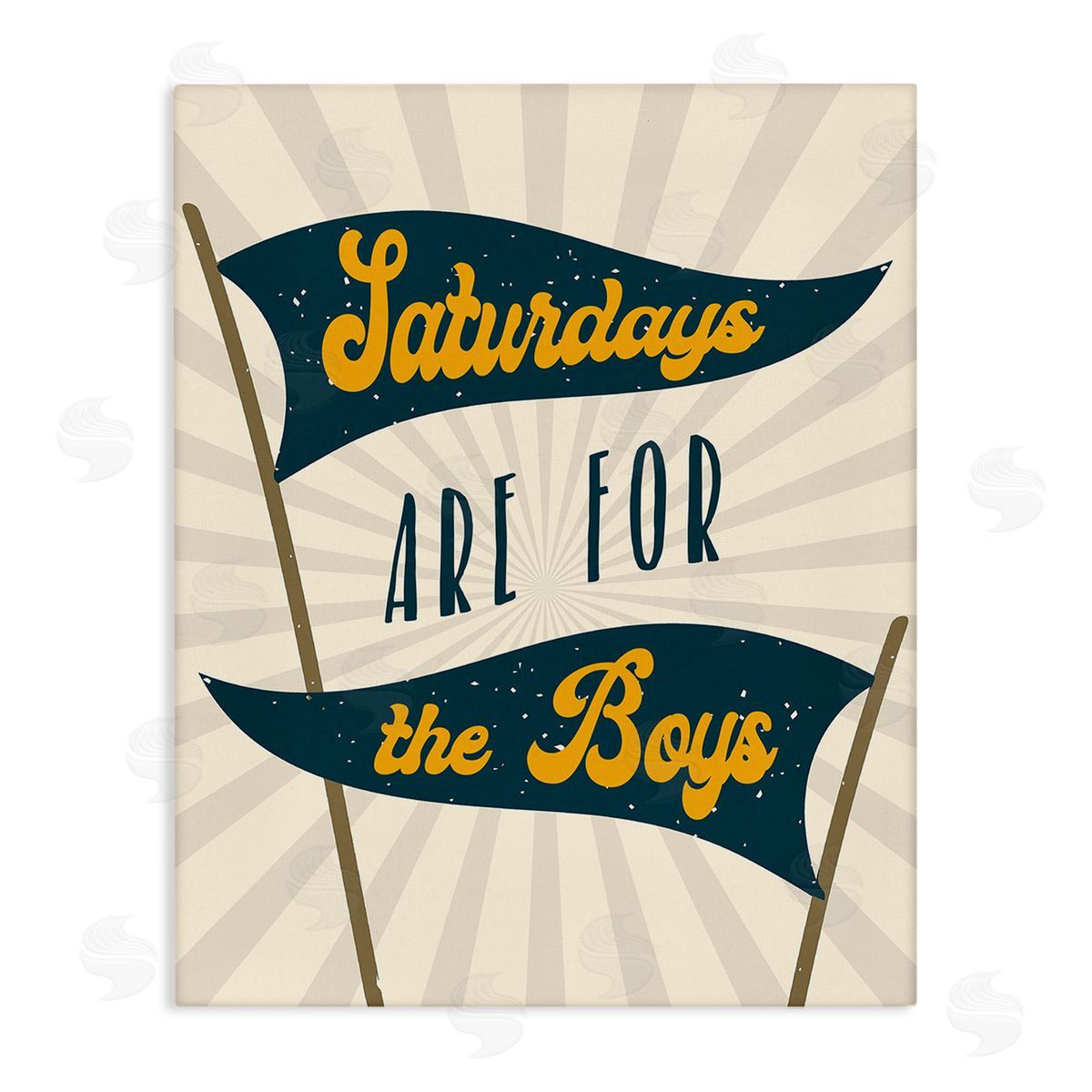 Stupell Studio Saturdays For Boys Canvas Wall Art Print