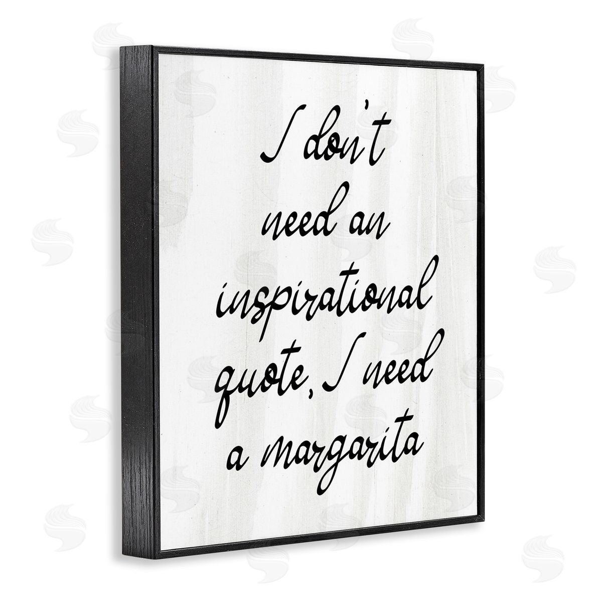Stupell Studio Funny Need Margarita Black Framed Giclee Wall Art Print