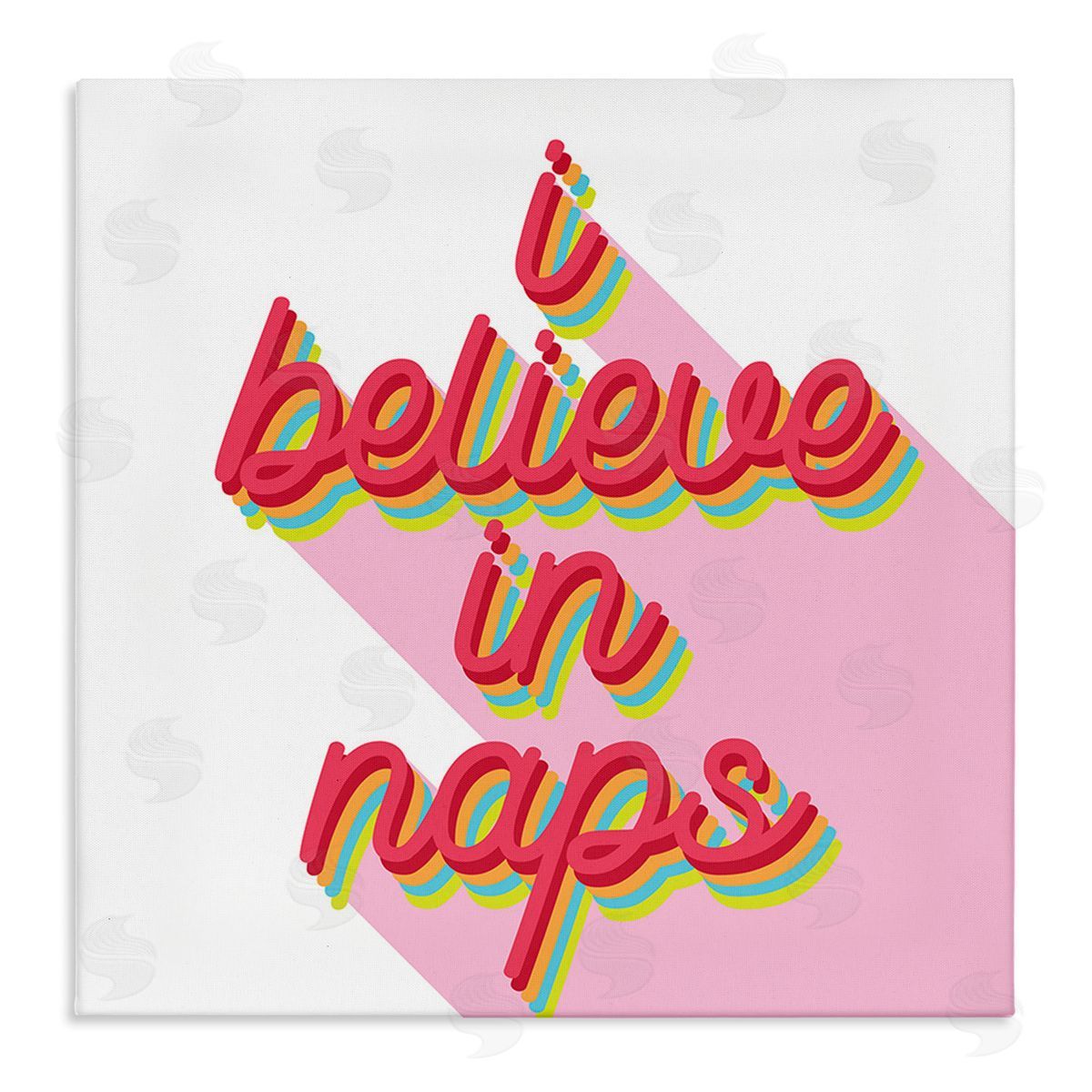 Stupell Studio Retro Believe In Naps Canvas Wall Art Print