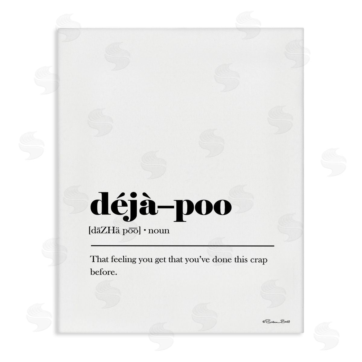 Susan Ball Deja-Poo Definition Canvas Wall Art Print