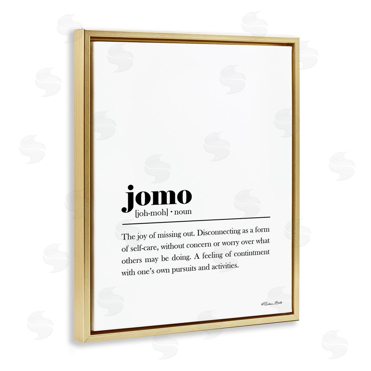 Susan Ball Jomo Bathroom Definition Gold Floating Frame Canvas Wall Art Print
