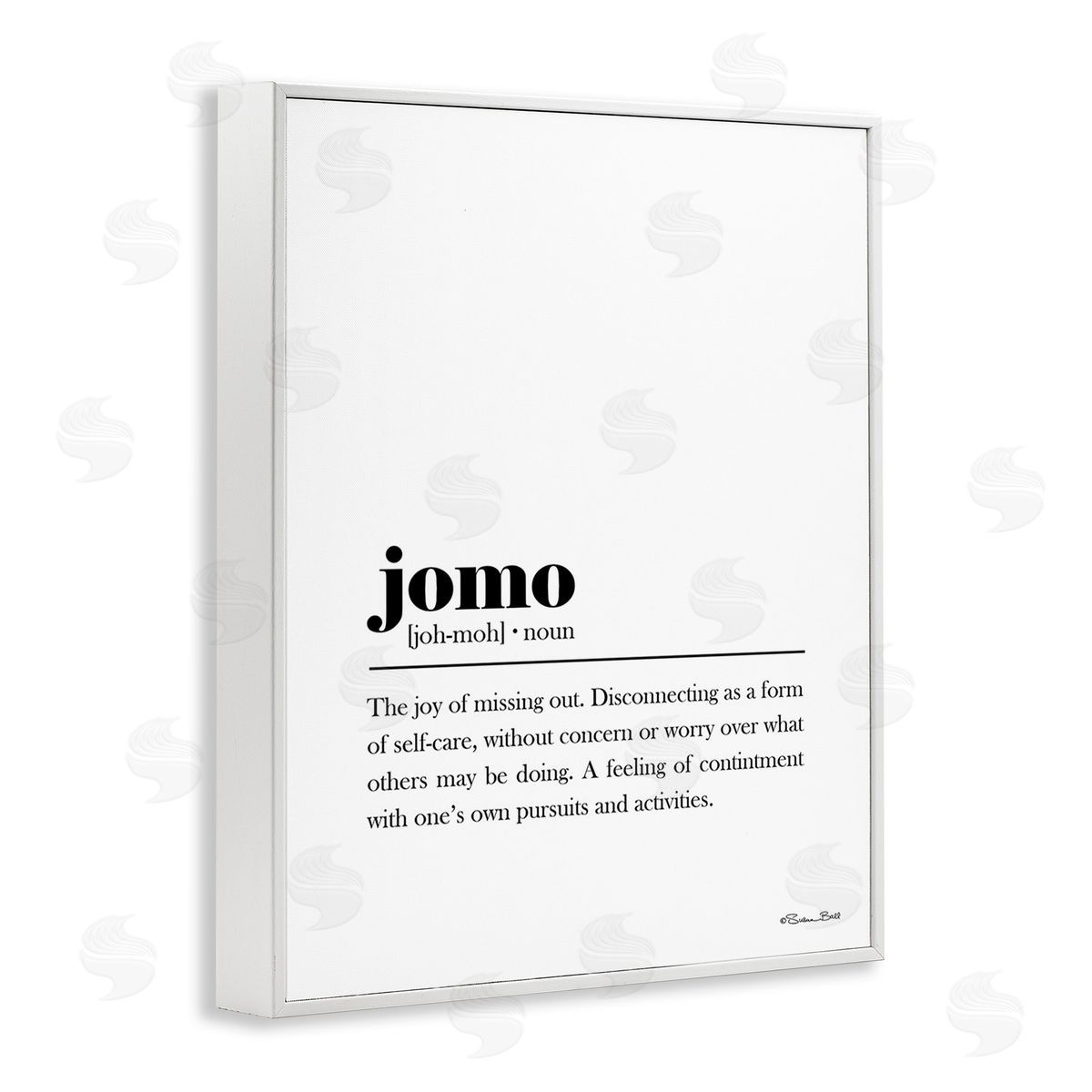 Susan Ball Jomo Bathroom Definition White Framed Giclee Wall Art Print