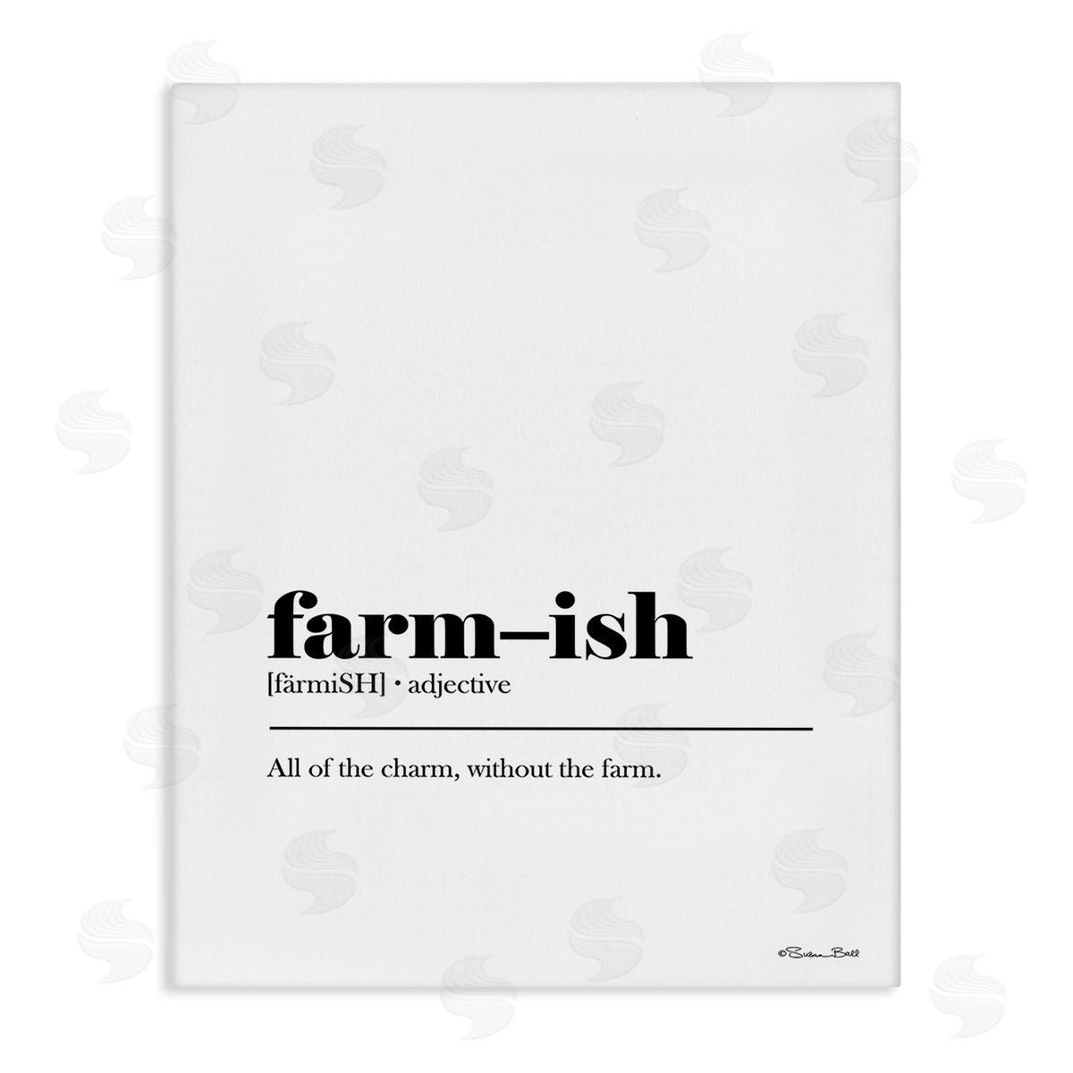 Susan Ball Farm-ish Funny Definition Canvas Wall Art Print