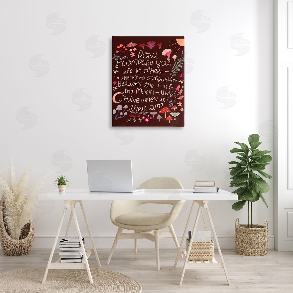 Glad You're Here Co. Inspirational Nature Quote Canvas Wall Art Print in Room