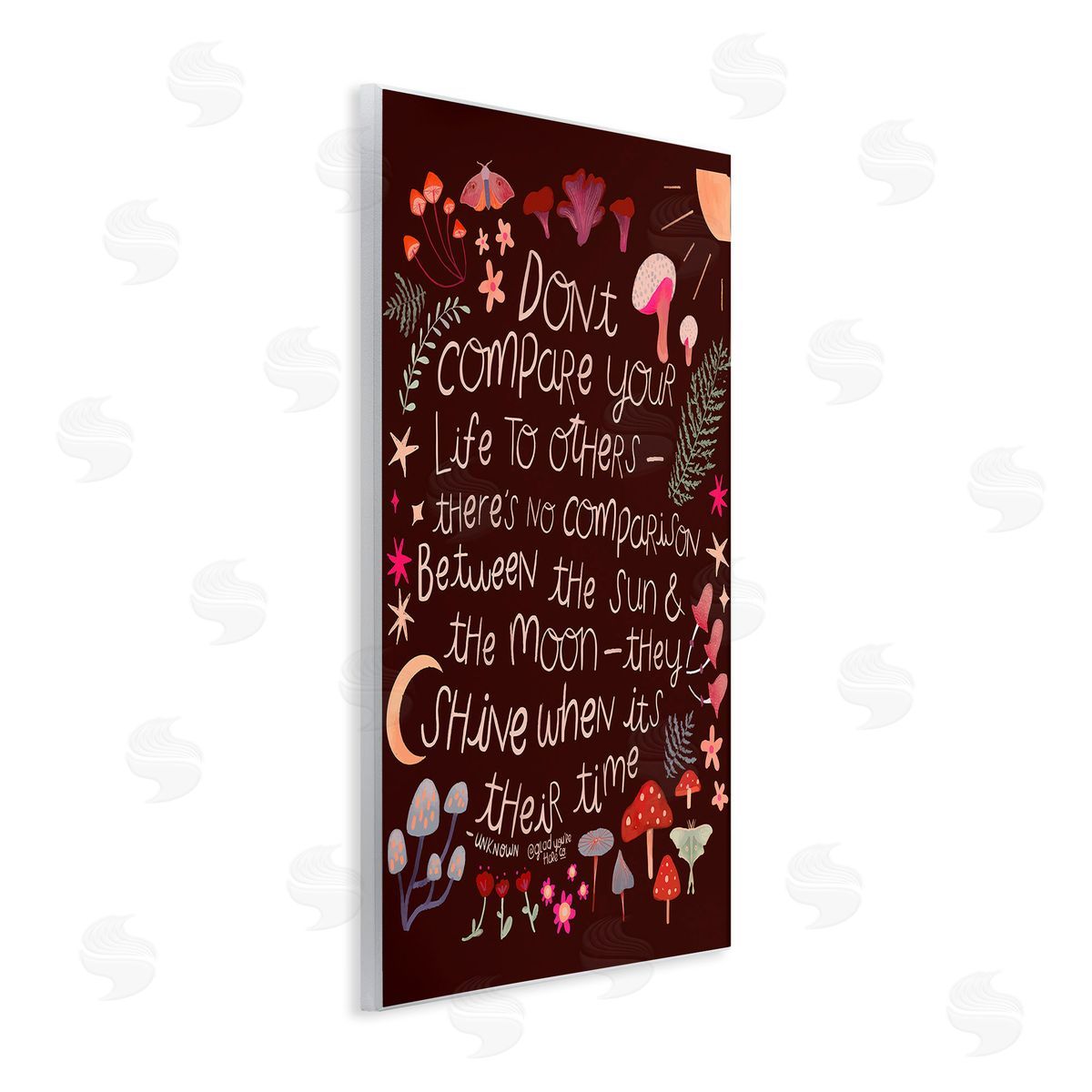 Glad You're Here Co. Inspirational Nature Quote Wooden Wall Plaque Art Print