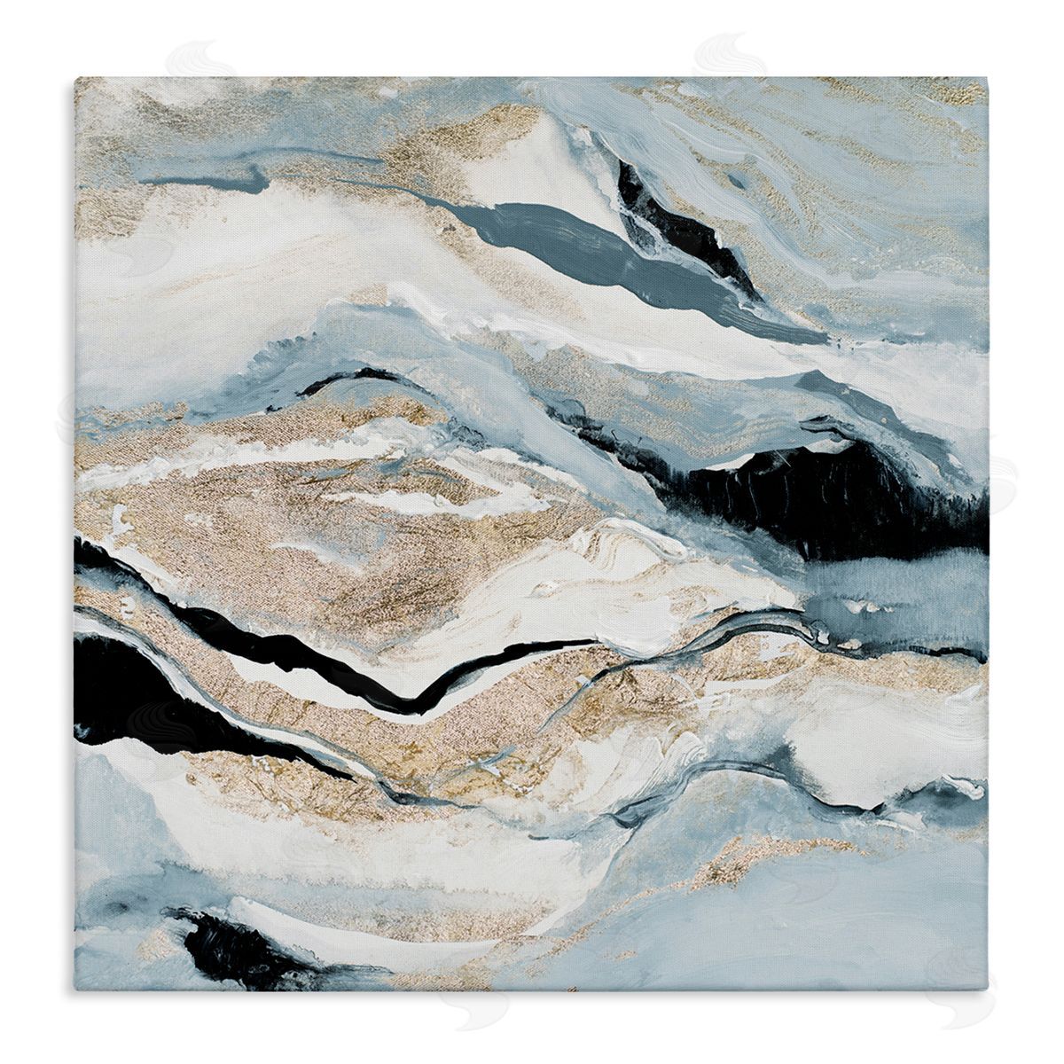 Blue Natural Geode Pattern Canvas Wall Art, Home Decor by Lanie Loreth