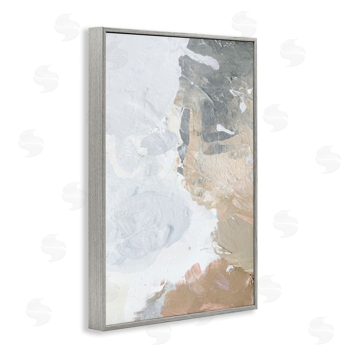 Abstract Portrait Illusion Grey Frame Print Wall Art, Home Decor by Dan Meneely