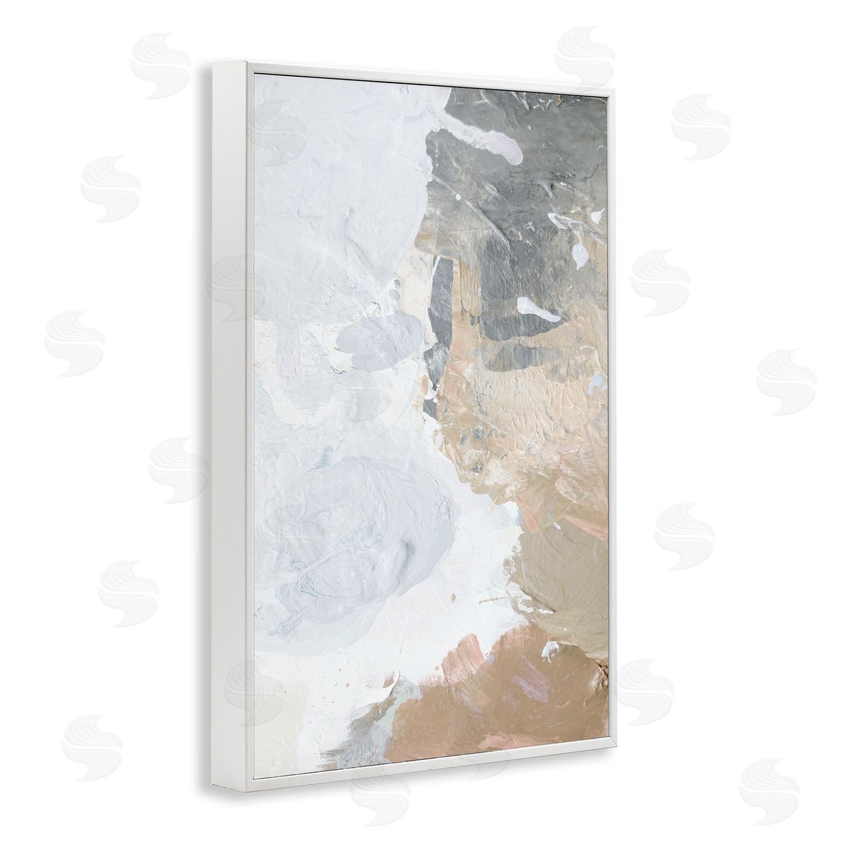 Abstract Portrait Illusion White Frame Print Wall Art, Home Decor by Dan Meneely