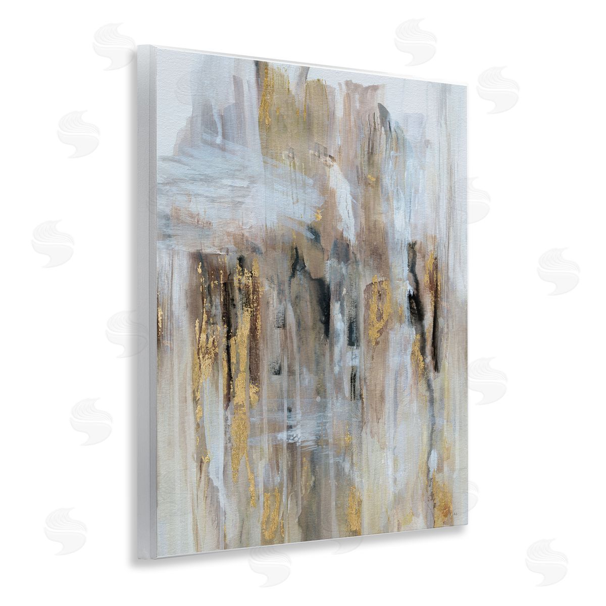 Abstract Paint with Glam Accents Wood Plaque Wall Art, Home Decor by Susan Jill