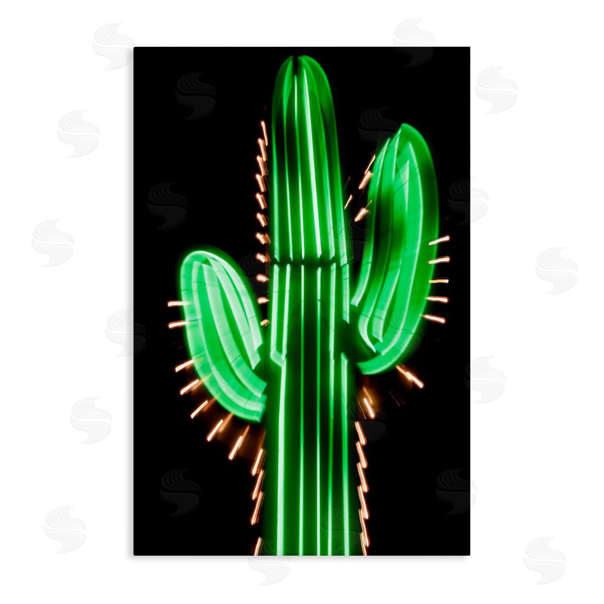 Neon Lights Cactus Canvas Wall Art, Home Decor by Danita Delimont