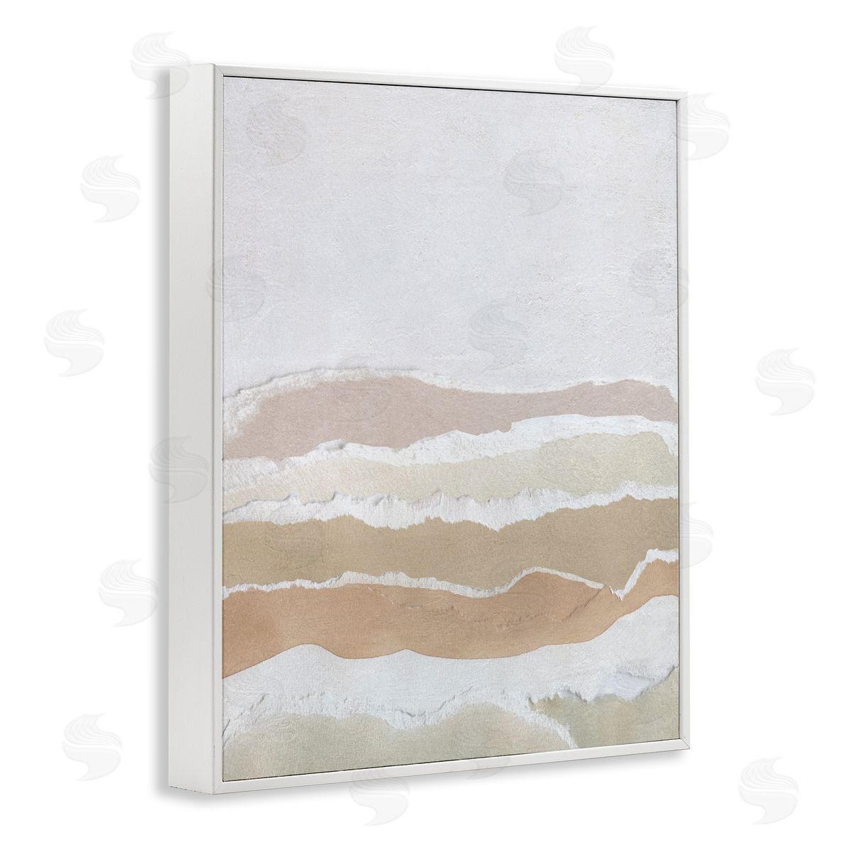 Desert Dunes Abstraction White Frame Print Wall Art, Home Decor by Carol Robinson