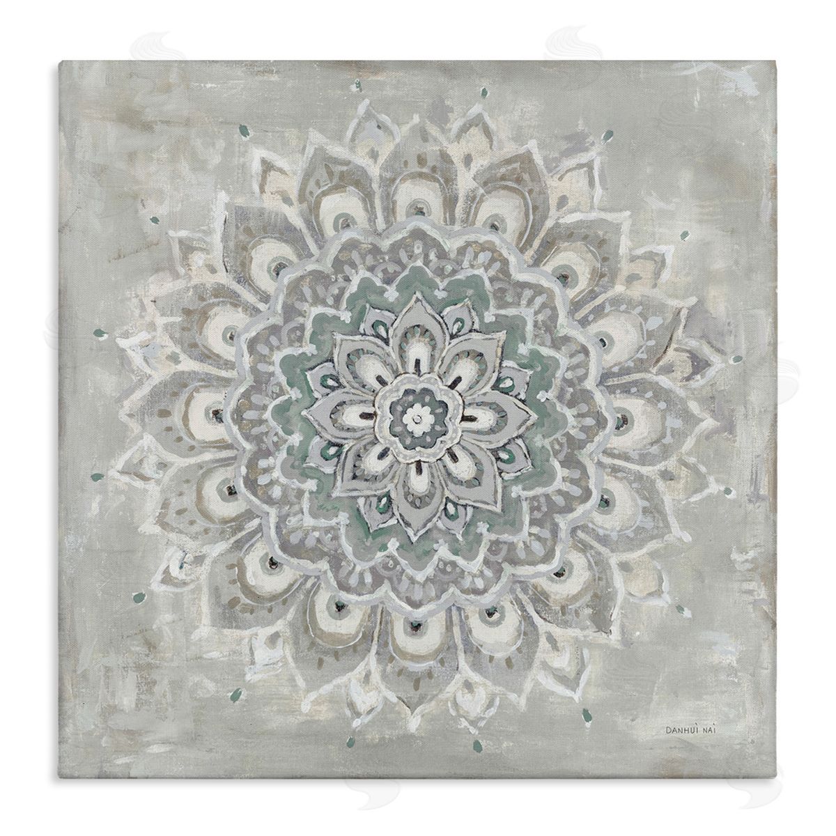 Gentle Mandala Flower Canvas Wall Art, Home Decor by Danhui Nai